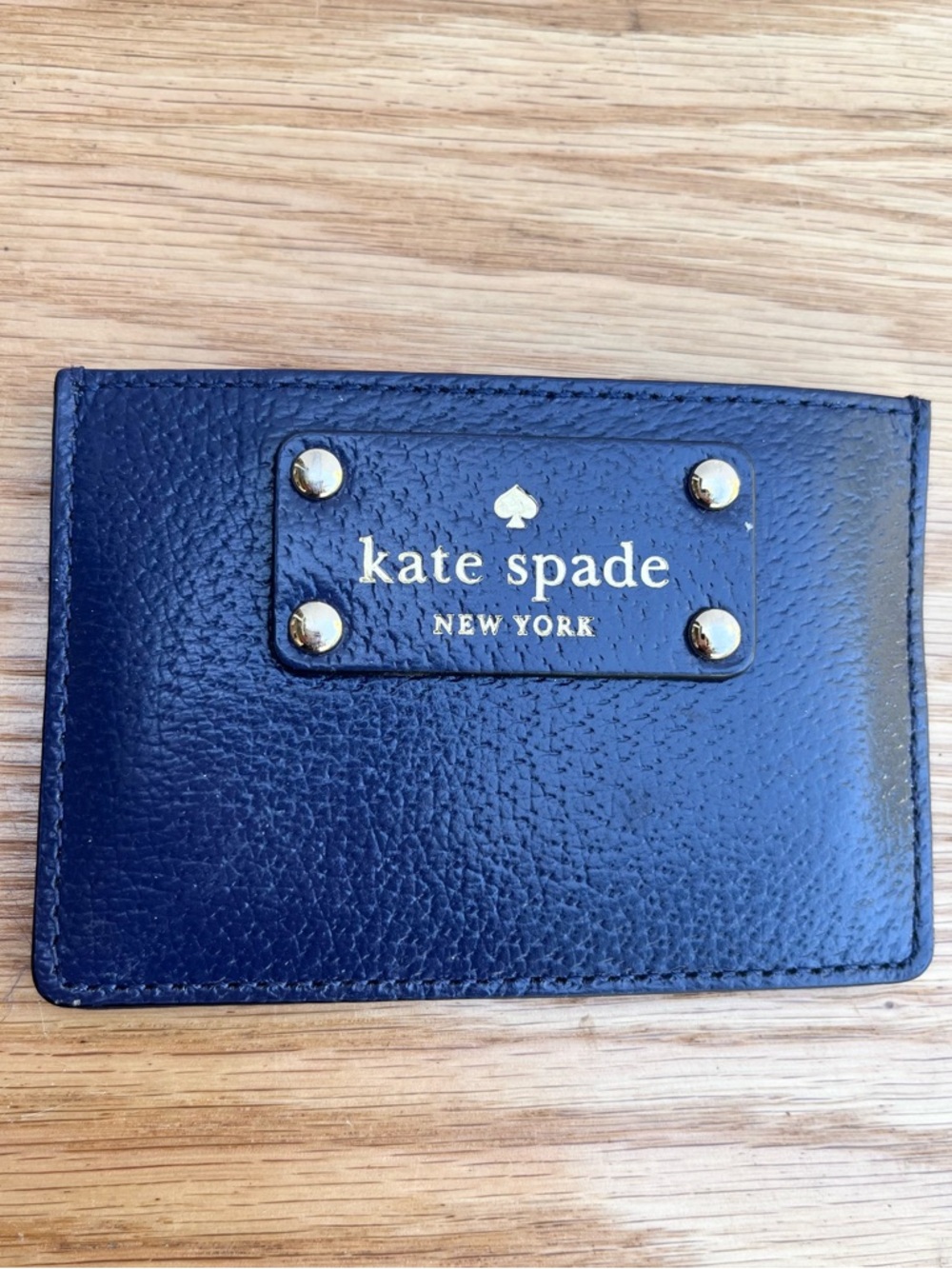Kate Spade Navy Blue Card Holder EUC